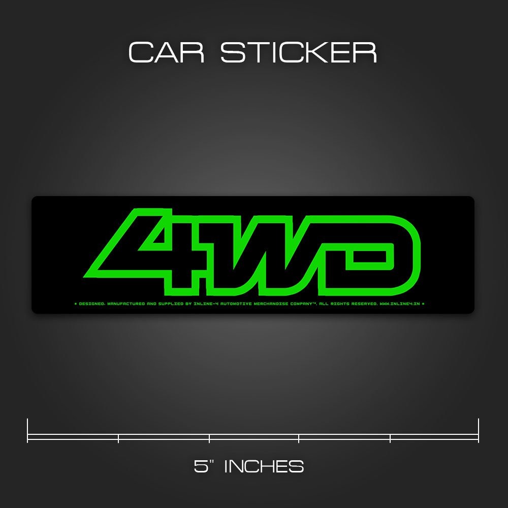 INLINE4-4WD-CAR STICKER