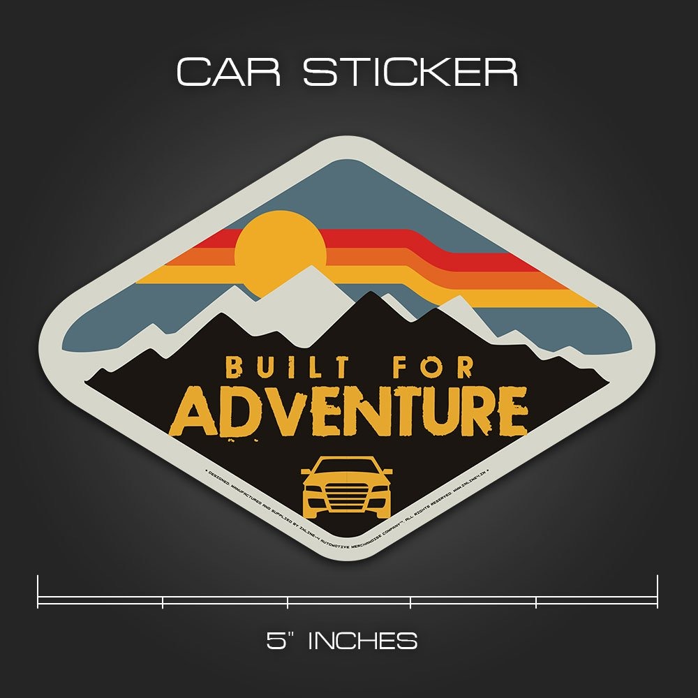 INLINE4-BUILT FOR ADVENTURE-CAR STICKER