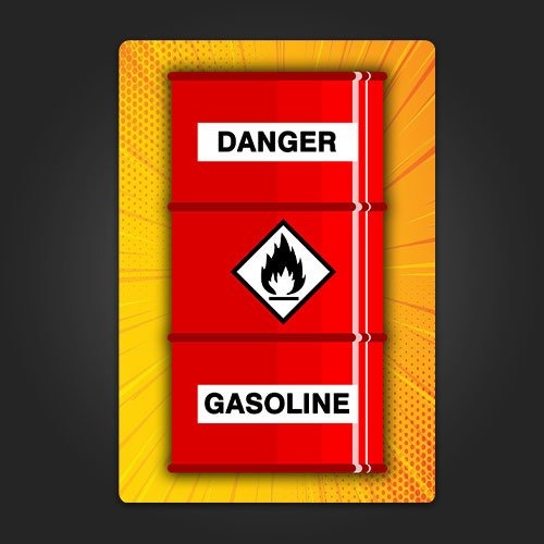 INLINE4-GASOLINE-BIKE STICKER