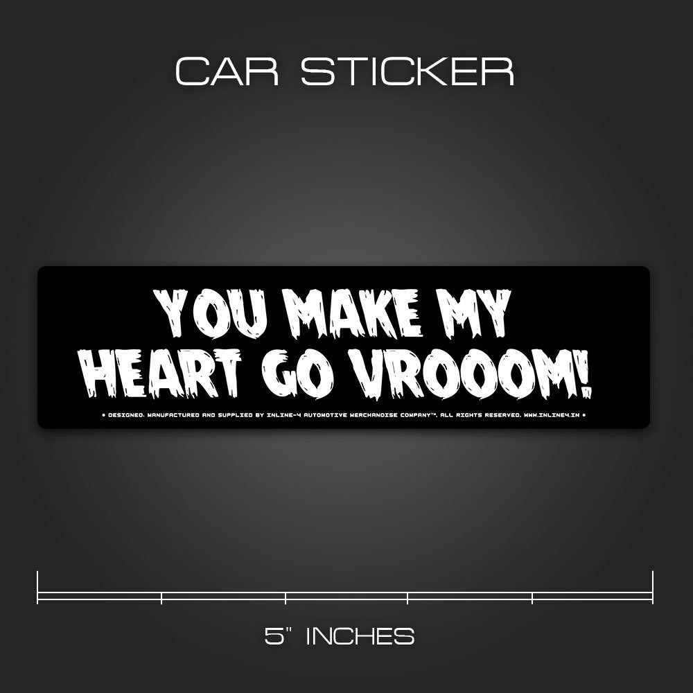 INLINE4-VROOM-CAR STICKER