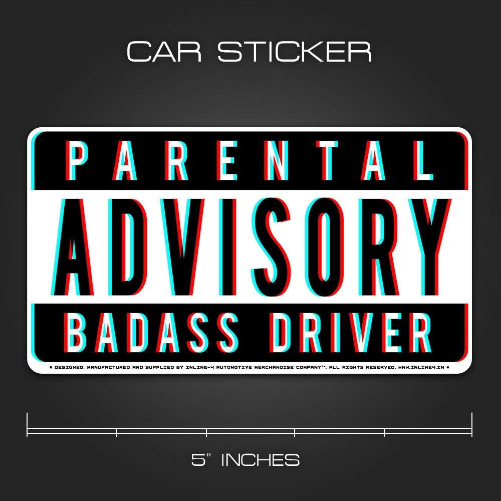 INLINE 4-PARENTAL ADVISORY-CAR STICKER