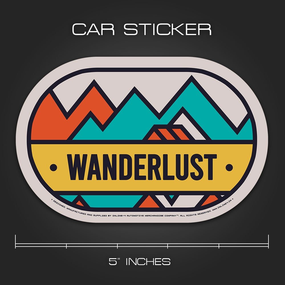 INLINE 4-WANDERLUST-CAR STICKER