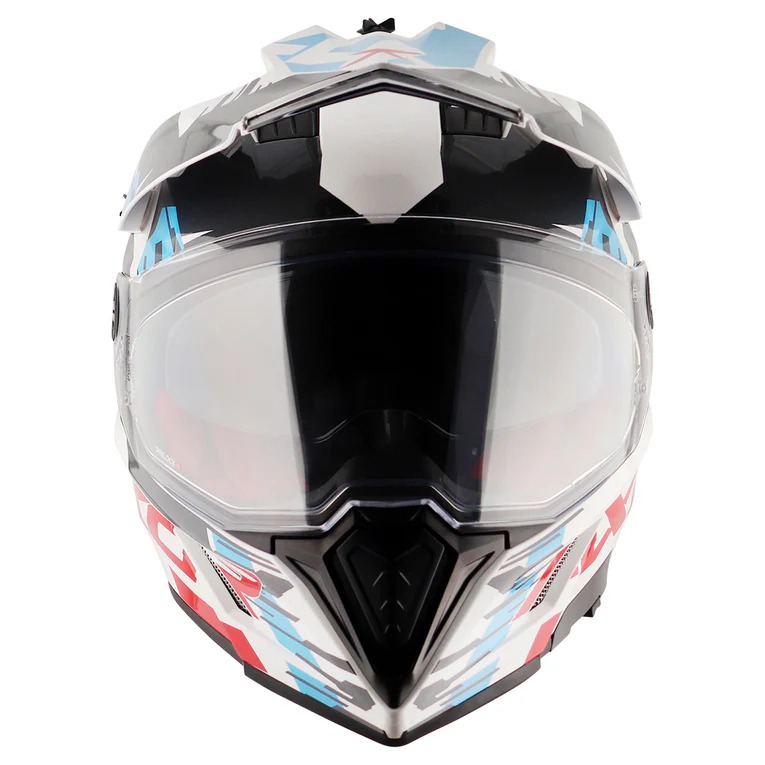 AXOR-X-CROSS DV X1-DUAL SPORT HELMET-WHT/RED