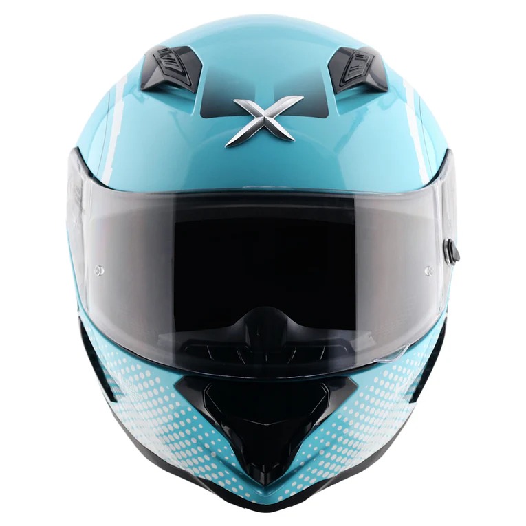 AXOR-HUNTER SPEAR-HELMET-HEX BLUE/WHT