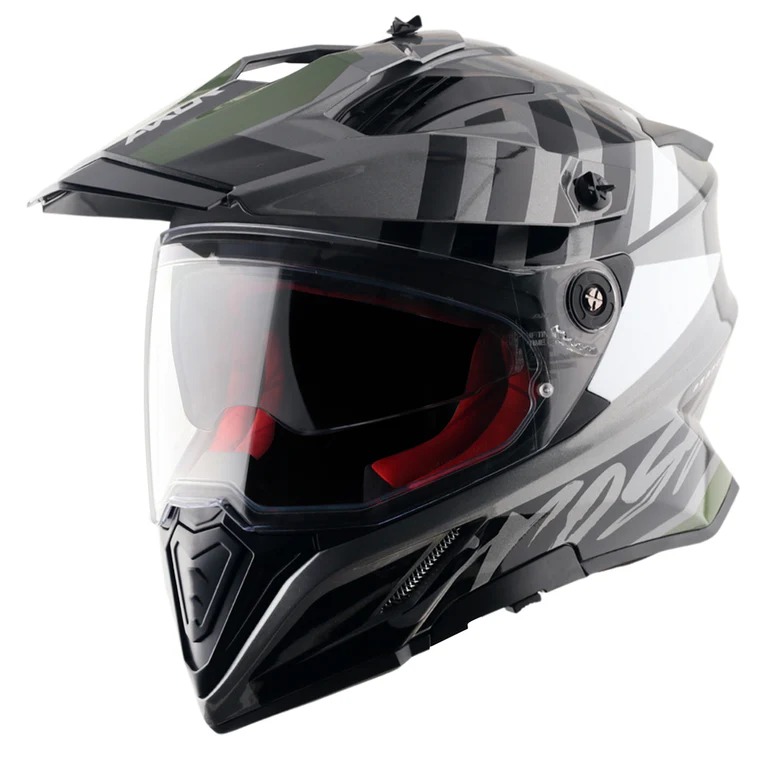 AXOR-X CROSS D/V ORBIT-DUAL SPORT HELMET-ANTHENA GRY/BLK