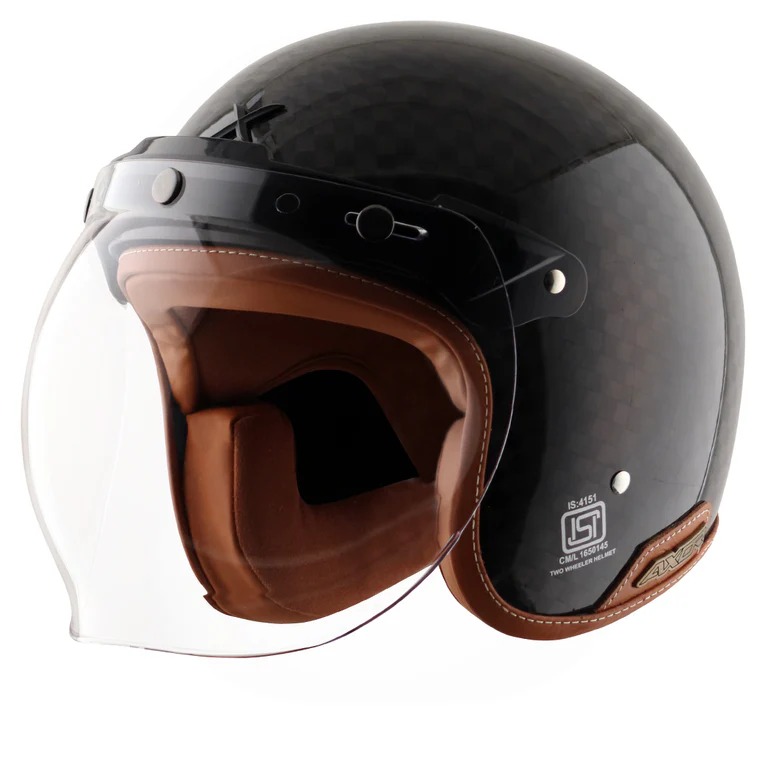 AXOR-RETRO JET BIG CHECKS (HALF FACE)-HELMET-CARBON