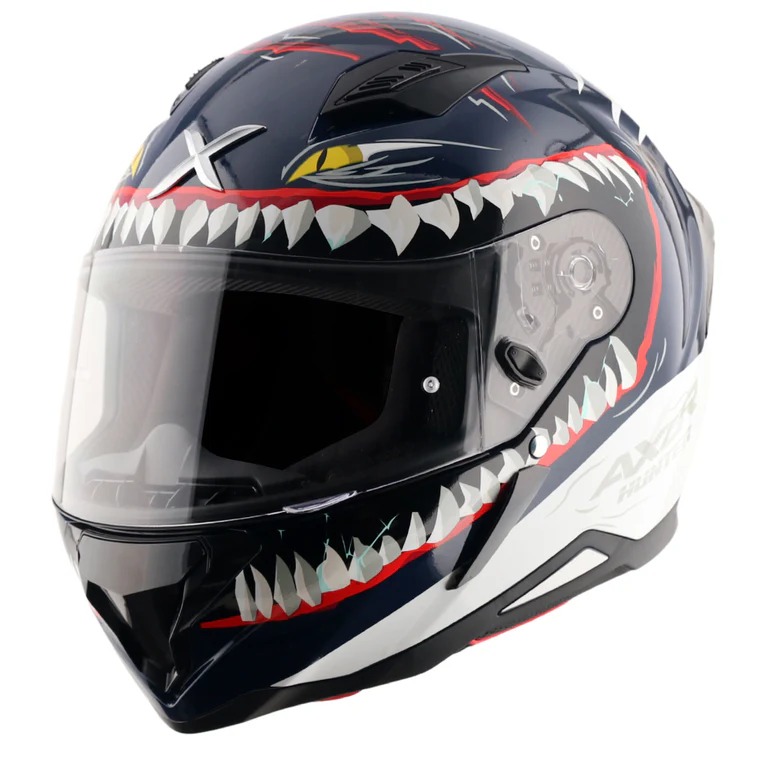 AXOR-HUNTER SHARK-HELMET-BLUE/WHT