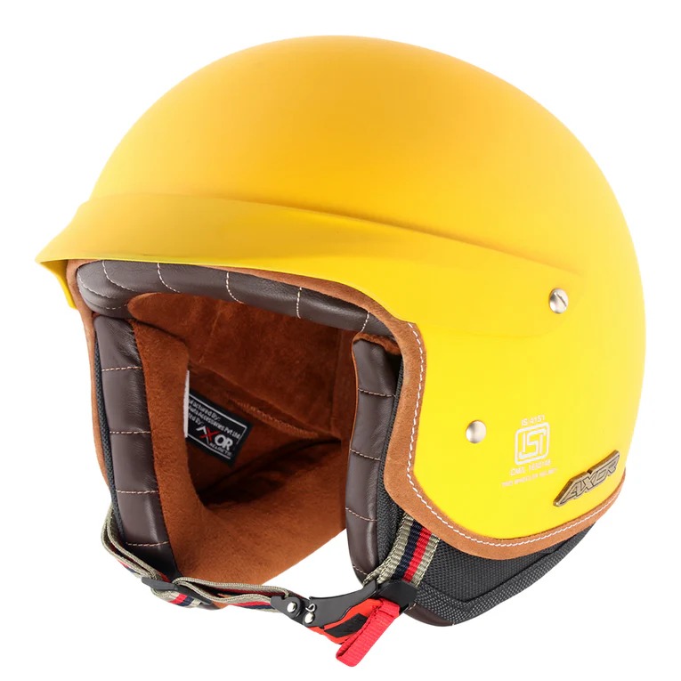 AXOR-RETRO JET WEST (HALF FACE)-HELMET-DULL YLW