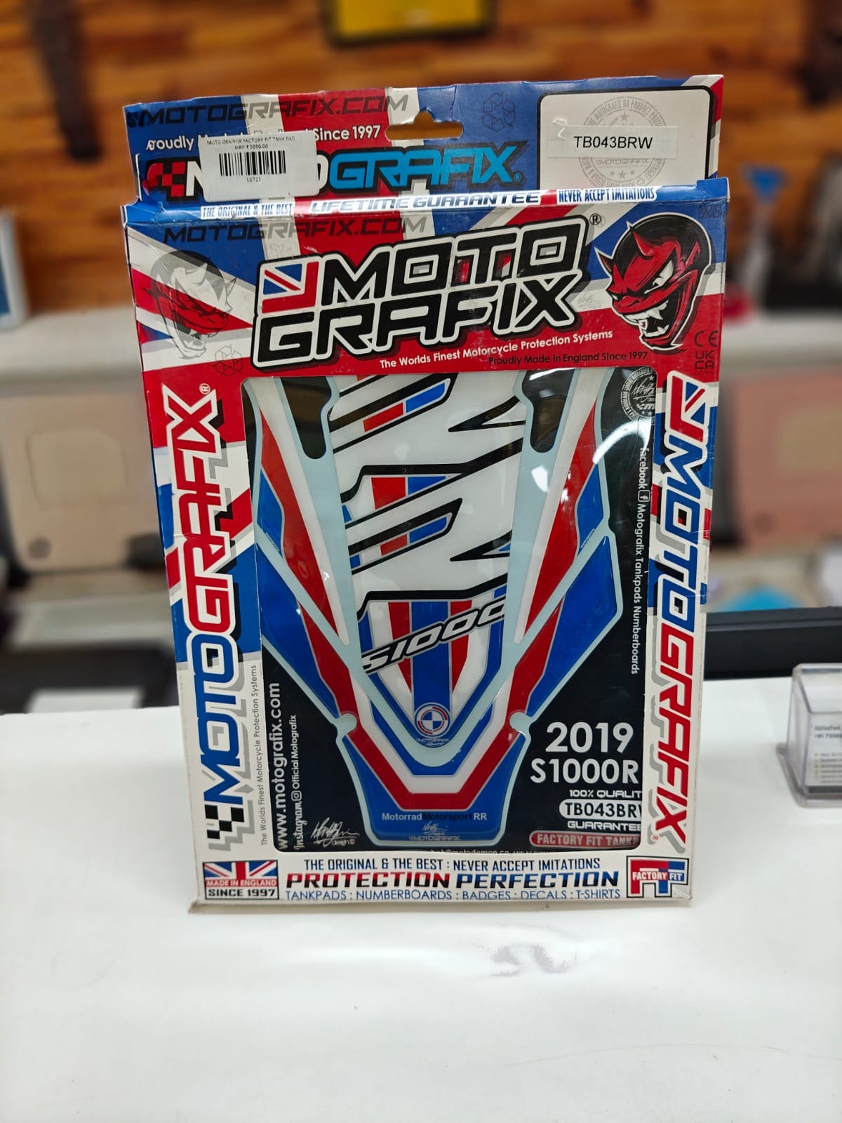  MOTO GRAPHIX-S1000 RR TANK PAD-MOTOR CYC ACC-WHITE