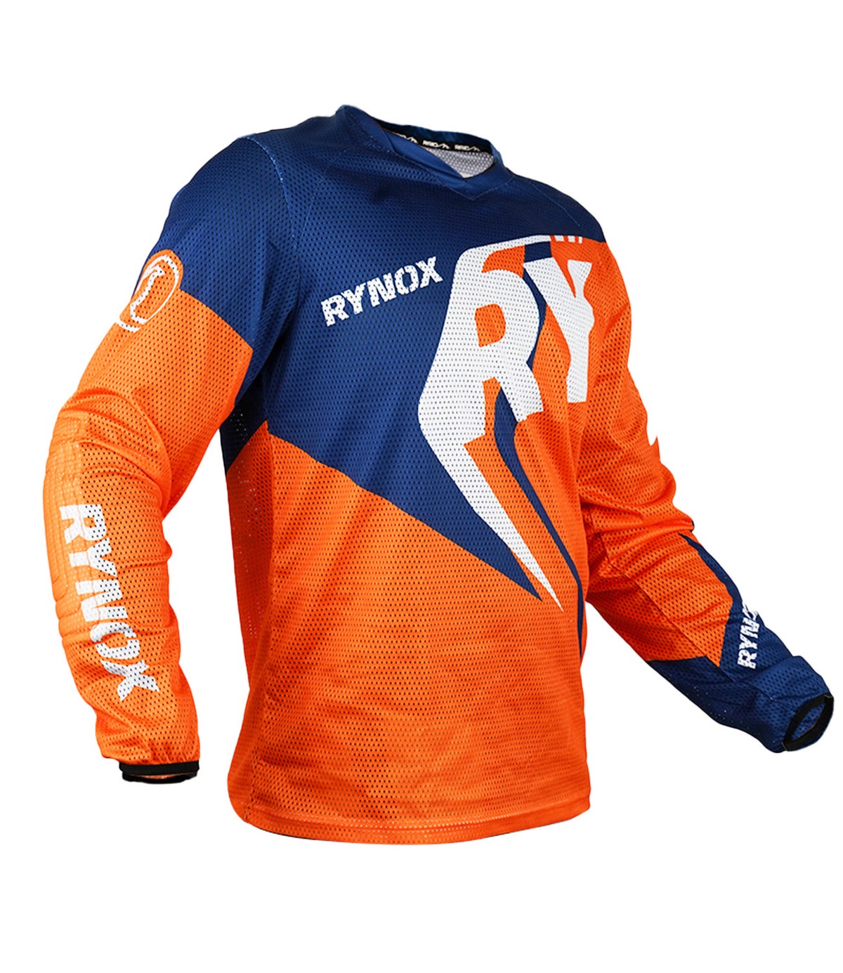 RYNOX-RAID SWITCHBACK NEO-OFF ROAD JERSEY- HIVIZ/ORG/BLUE