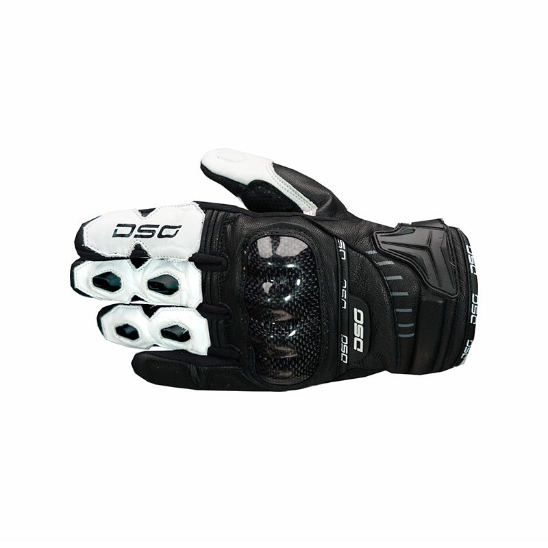 DSG-CARBON X V1-RIDING GLOVE-BLK/WHITE