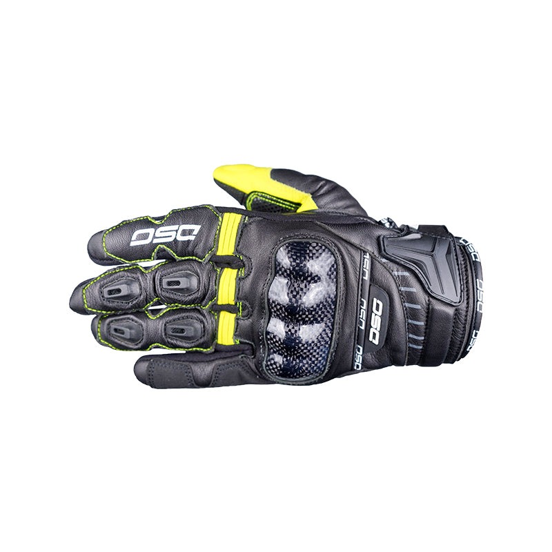 DSG-CARBON X V1-RIDING GLOVE-BLK/YLW/FLOURO-XL
