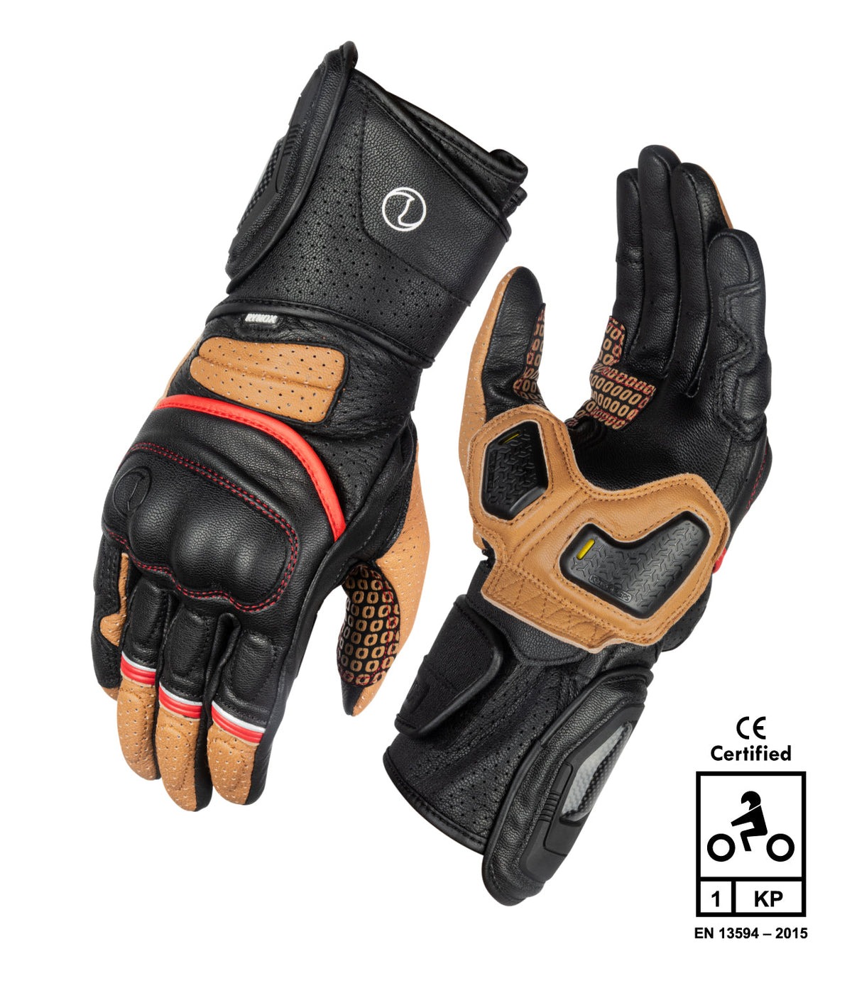 RYNOX-STORM EVO 2 MOTORSPORTS-RIDING GLOVE-BROWN/BLACK