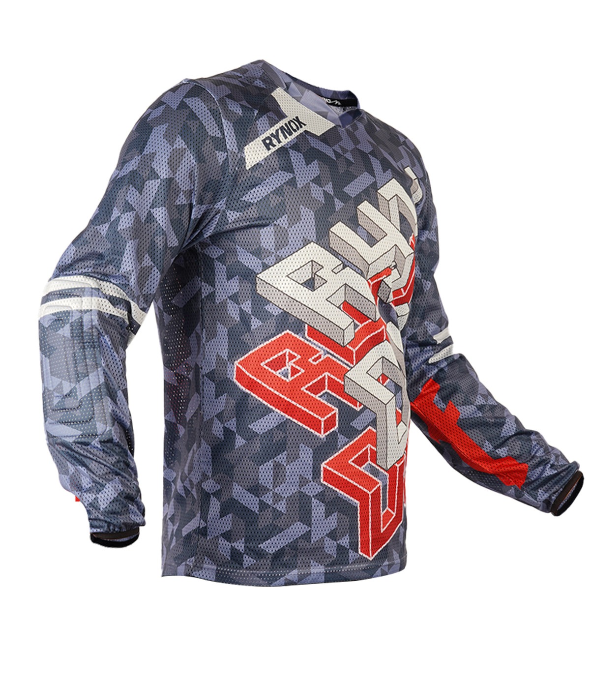 RYNOX-RAID FUSION NEO JERSEY-OFF ROAD JERSEY- GREY/RED