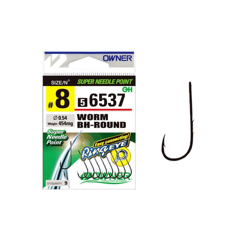 OWNER-HOOKS-WORM BH ROUND-FISHING-SIZE 8