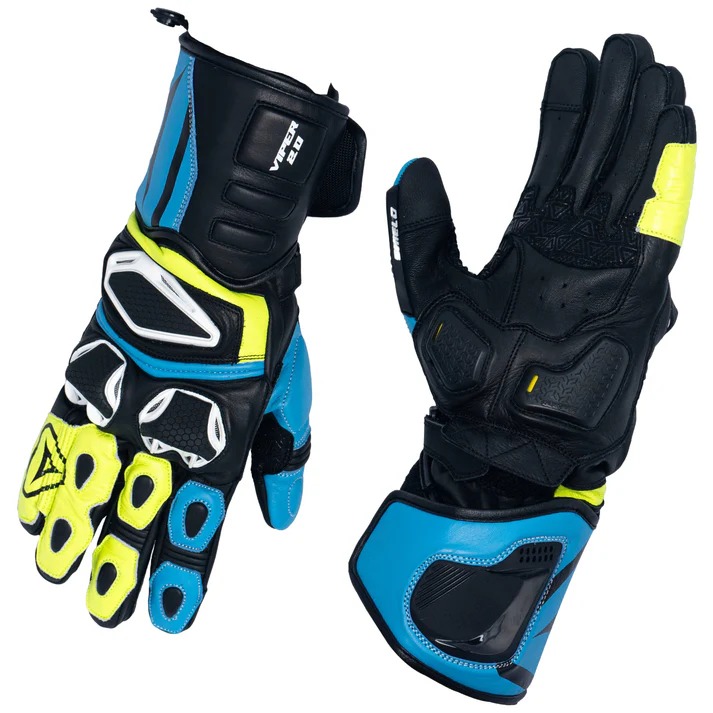 SHIELD-VIPER 2.0-RIDING GLOVE-BLU/HIVIZ