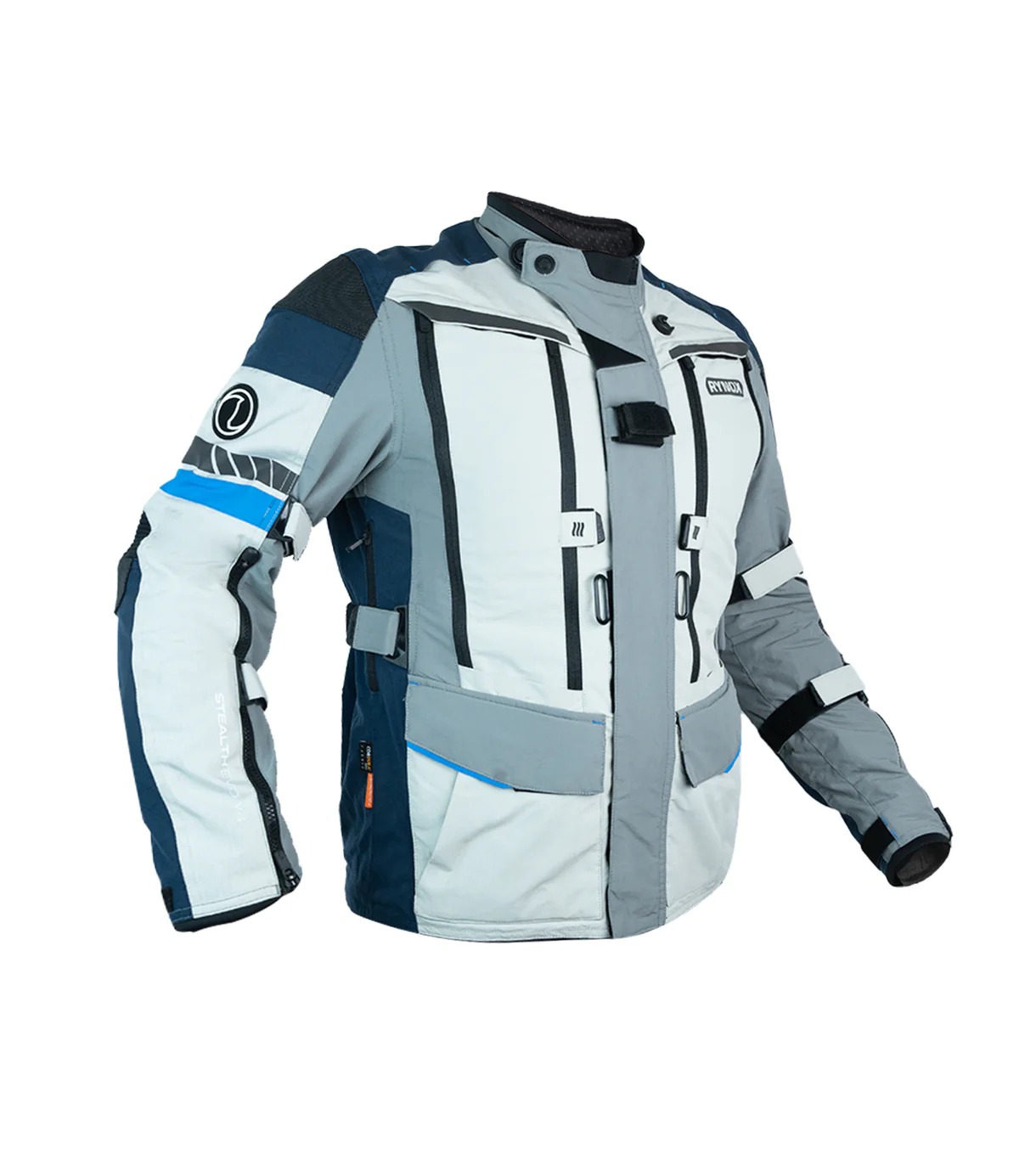 RYNOX-STEALTH EVO 4-RIDING JACKET-ARCTIC BLUE