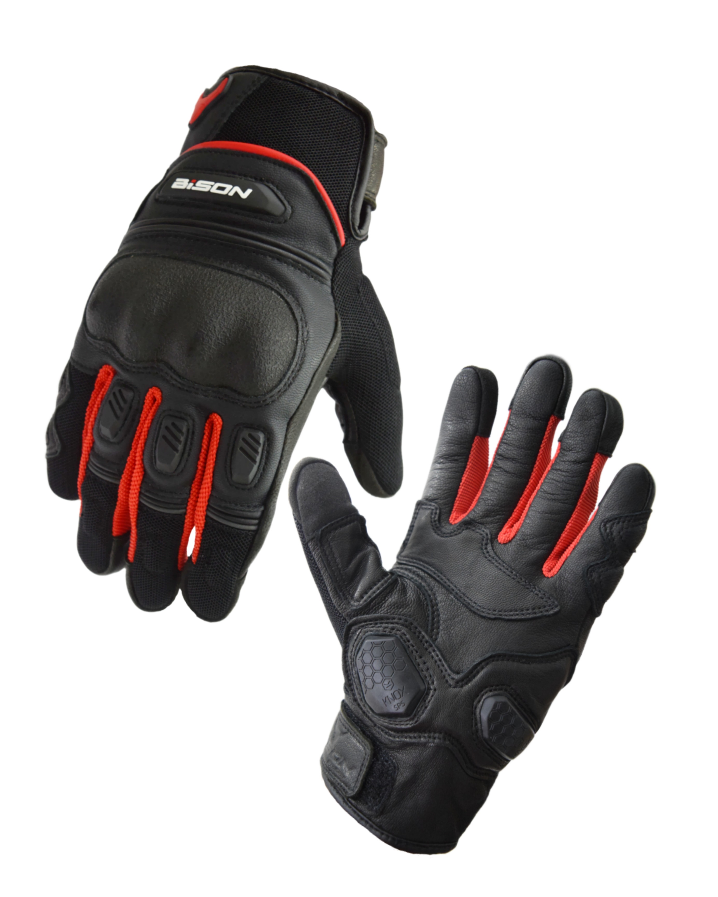 RRG BISON-AIRPRO-RIDING GLOVES-RED 